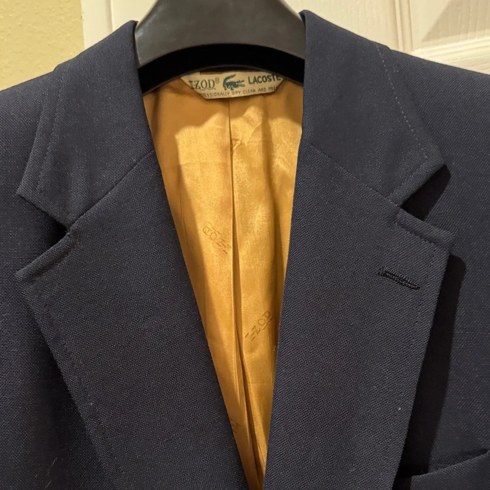 Vintage 1980s Izod Lacoste Classic Navy Blazer - Picture 6 of 9